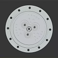 Precision Circular Metal Mechanical Gear Assembly With Multiple Interlocking Gears And Bolts 3d model