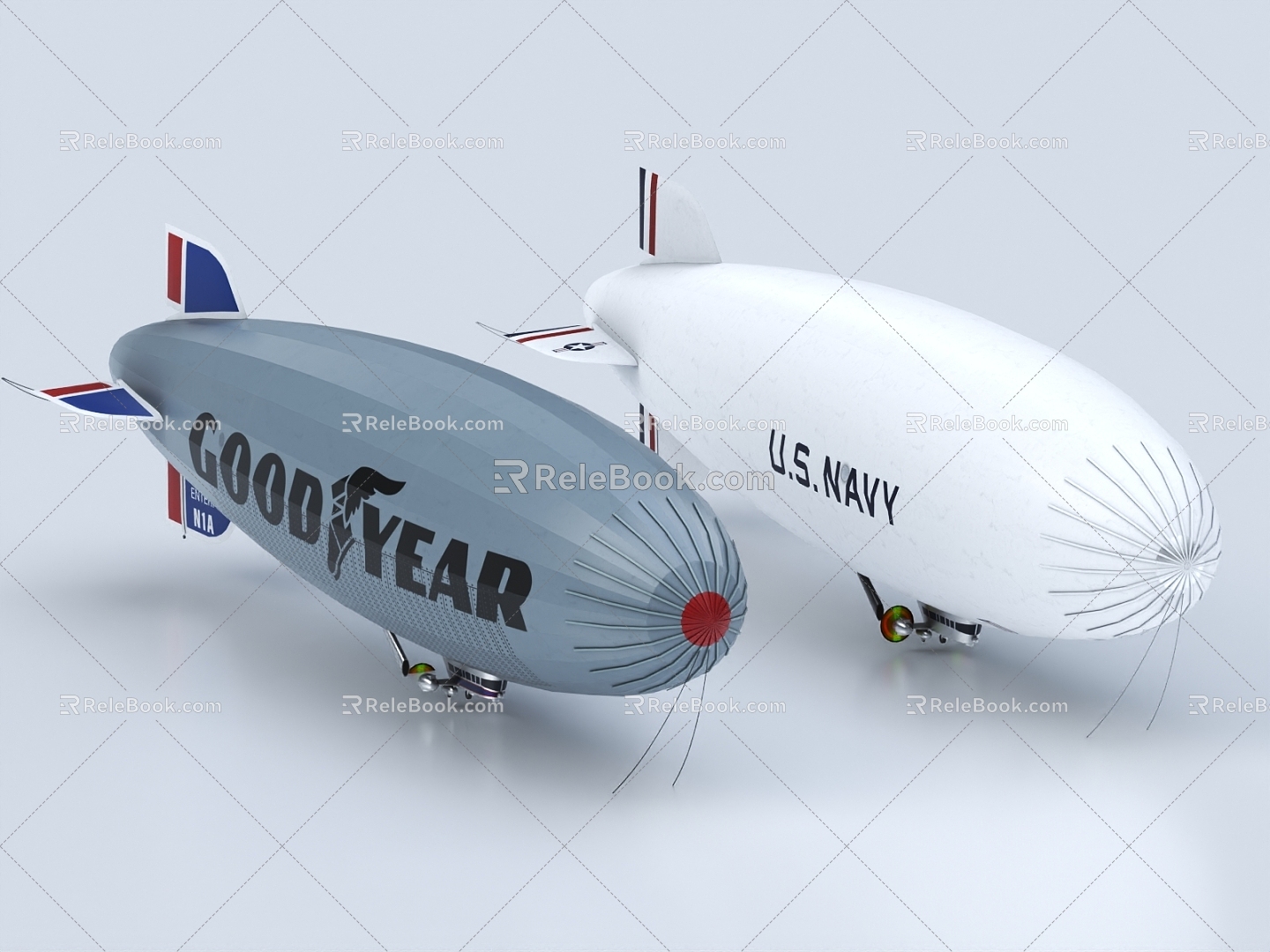 Airship spacecraft hot air balloon vehicle 3d model