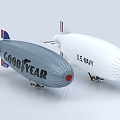 Airship spacecraft hot air balloon vehicle 3d model