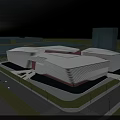 Aerial Planning of Modern Landmark Building With Surrounding High Rise Structures Roads and Vehicles