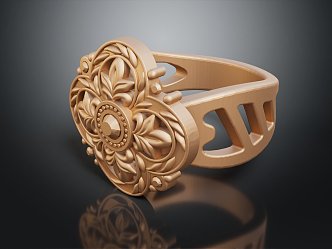 Modern Ring Women's Ring Wedding Ring 3d model