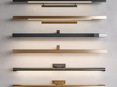 Modern Wall Sconces With Black And Gold Finishes For Interior Design 3d model