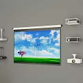 Efficient Projection Monitoring Setup with Wall and Bracketed Surveillance Cameras Calendar Scenic