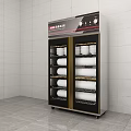 Kitchen Disinfection Cabinet With Double Door Multi Layer Shelves And Black Gold Design