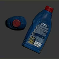 Mannol Blue Household Liquid Cleaning Product Plastic Bottle Standing And Lying With Red Cap