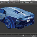 Light Blue Bugatti Sports Car With White Stripes And Number 80 Design