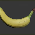Fresh Ripe Banana With Yellow Peel And Green Stem Healthy Fruit