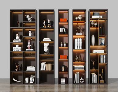 Modern Storage Cabinet Display Rack Jewelry Ornaments Combination 3d model