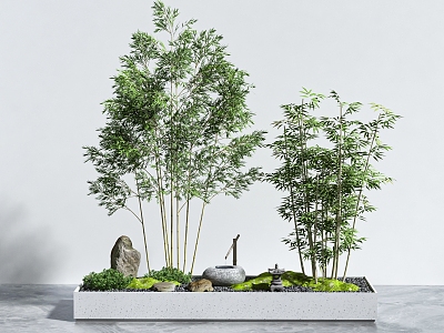 Bamboo Forest Rock Landscape model