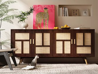 Sideboard Antique Sideboard Side Cabinet Decorative Cabinet Entrance Cabinet 3d model