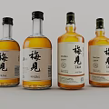 Meijian Plum Wine Glass Bottles With Traditional Chinese Character Labels