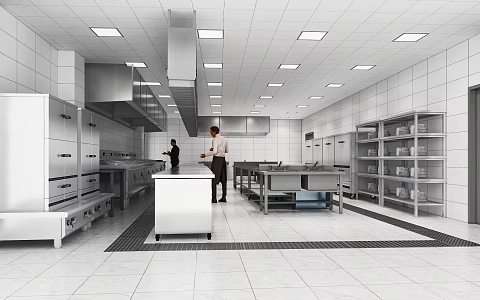 Modern Kitchen Dining Kitchen 3d model