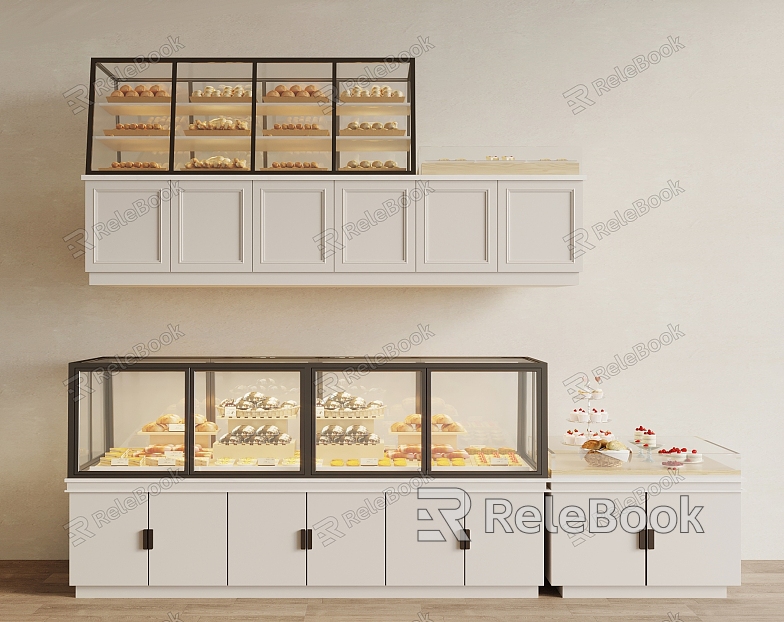 Modern Display Cabinet Cake Bread Display Cabinet Container model