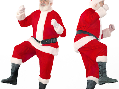 Modern man Santa Claus model