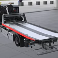 White MAN Tow Truck with Red Stripes Roof Lights for Vehicle Towing Rescue