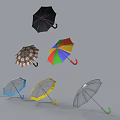 Colorful Umbrellas In Various Styles Including Transparent Checkered And Solid Colors