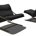 Modern Stylish Lounge Chair With Comfortable Upholstered Seat And Metal Frame
