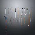 Ancient Weapons Collection Featuring Swords Spears Bows Daggers And Axes 3d model