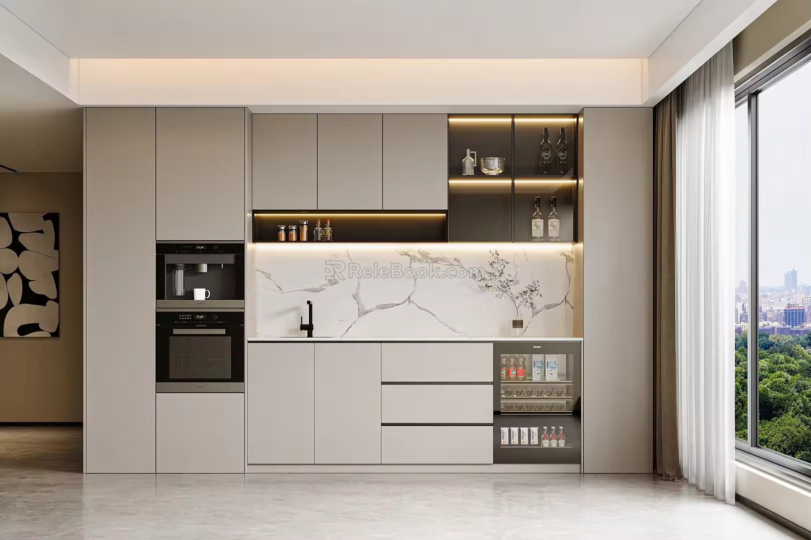 Modern Sideboard Cabinet Wine Cabinet Beverage Cabinet Constant Temperature Wine Cabinet Water Bar 3d model