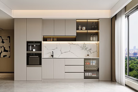 Modern Sideboard Cabinet Wine Cabinet Beverage Cabinet Constant Temperature Wine Cabinet Water Bar 3d model