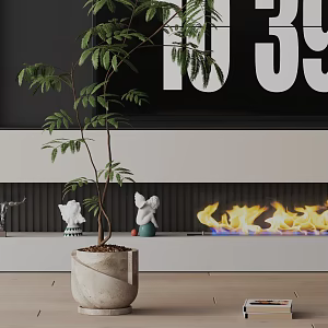 Modern Potted Plant 3d model