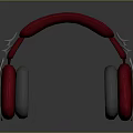 Red Over Ear Headphones With Soft Padding And Modern Stylish Design