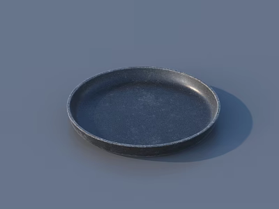 Durable Round Metal Cookware Pan For Kitchen Baking And Frying Use 3d model