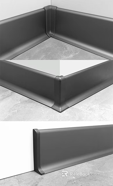 Sleek Right Angle Metal Lines For Furniture Corner And Edge Design 3d model 