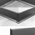 Sleek Right Angle Metal Lines For Furniture Corner And Edge Design
