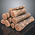Natural Stacked Wooden Logs With Rich Texture And Solid Material For Decorative Projects