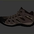 Brown Beige Hiking Shoes Lace Up Mesh Upper Durable Rubber Sole Outdoor Sports