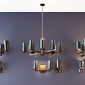 Modern Lighting Combinations With Pendant Lights And Wall Sconces Brass Metal Design