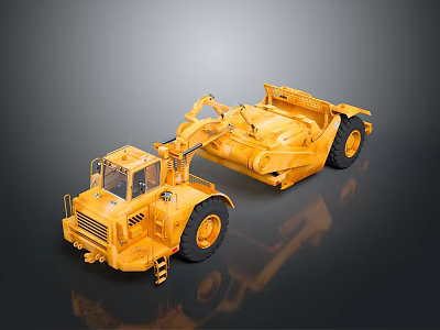 Yellow Industrial Heavy Machinery Loader And Dump Truck For Construction Sites 3d model