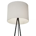 Modern Floor Lamps With White Lampshade And Black Tripod Base Two Different Styles