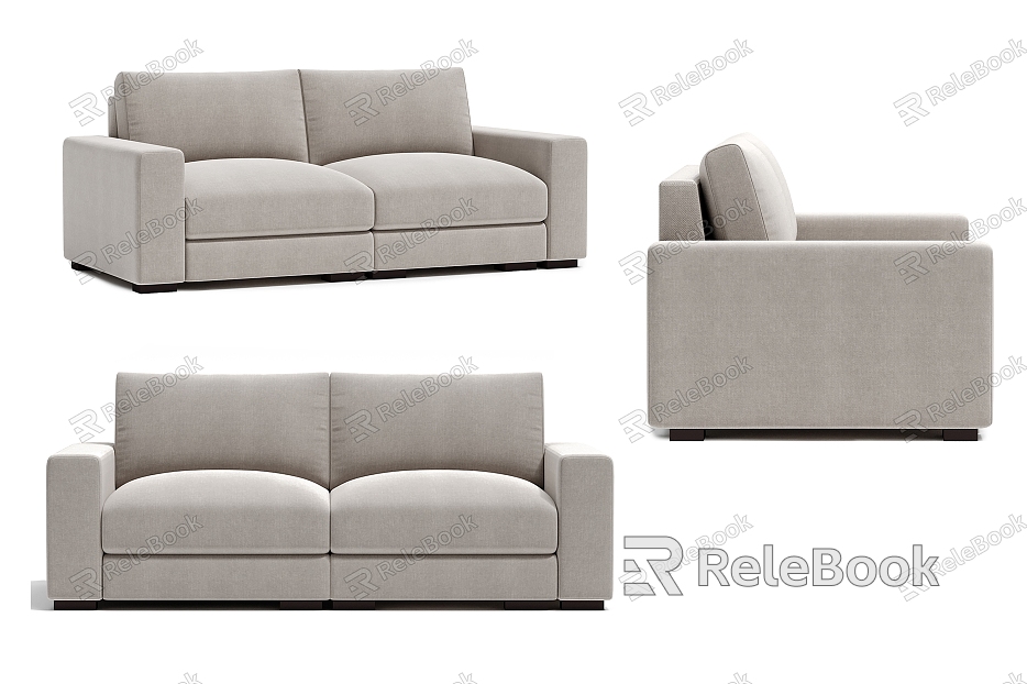 Modern Double Sofa Simple Sofa model