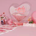 Modern net red love balloon diamond interactive photo clock-in US Chen commercial DP US Chen 3d model