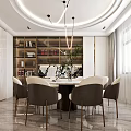 Modern Living Dining Room Interior Design With Sofa Coffee Table And Floor to Ceiling Windows