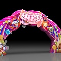 Candy Meichen Gate Head Pin Interactive Anniversary Celebration 3d model