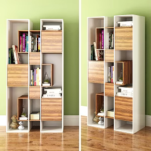Modern bookcase 3d model