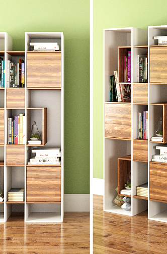 Modern bookcase 3d model