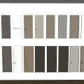 Various Hinged Doors With Different Colors Materials And Styles For Interior Design