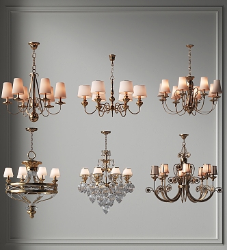 Chandelier Multi-head Ring Chandelier Hotel Sales Office Chandelier Restaurant Chandelier Bar Table Chandelier Study Chandelier Bedside Chandelier 3d model