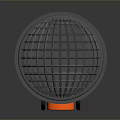 Household Microphone For Daily Use With Gray Body And Red Button