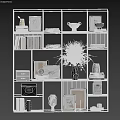 Modern Bookshelf Decorative Rack Bookshelf Decorative Rack 3d model