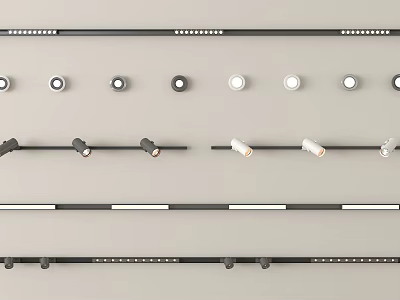 Modern Downlights And Spotlights With Various Styles For Interior Lighting 3d model