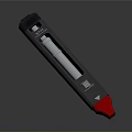 Modern Black Red Tip Pen Style Daily Life Tool With Silver Metal Body