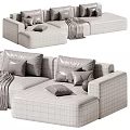 Modern Minimalist Double Seater Sofa With Cozy Decorative Pillows And Multiple Optional Soft Fabric Colors