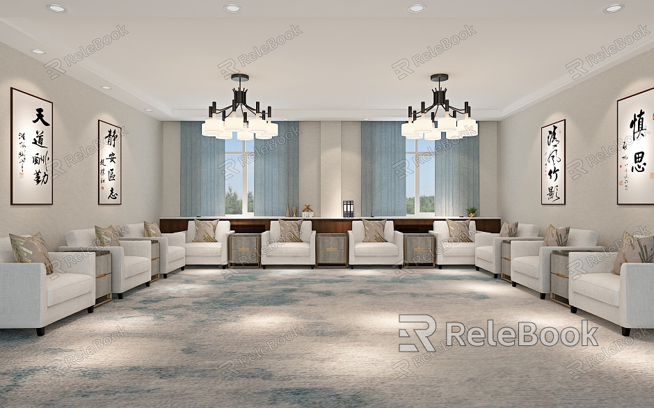 New Chinese Reception Area model