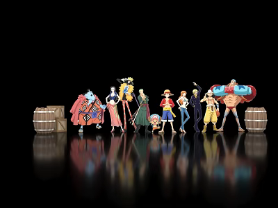 One Piece One Piece Role Wine Bucket 3d model