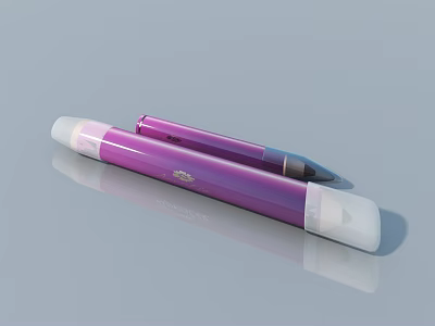 Purple And White Curling Irons With Sleek Design For Professional Hair Styling 3d model